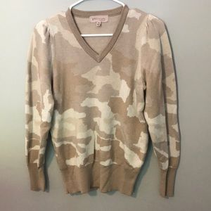Philosophy tan camo sweater